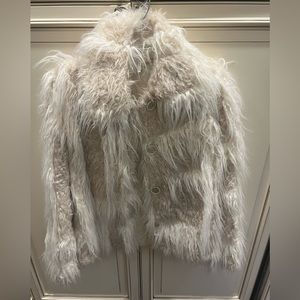 Helmut Lang Womens Shaggy Faux Fur Jacket Sze XS